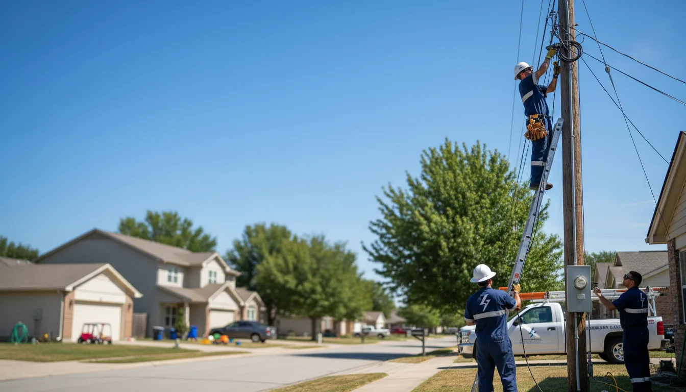 Residential electrician providing installation services in Mcadoo, TX